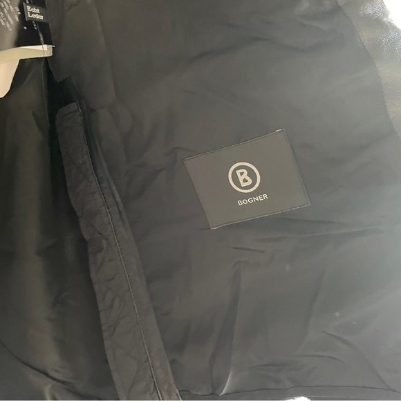 Bogner Chaqueta Tizia-dl 10 Black Shearling and Leather Hooded Jacket Ski - Picture 8 of 11